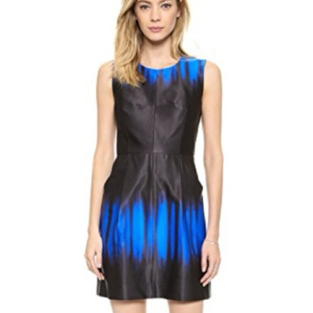 Milly blue and black mini dress size 4